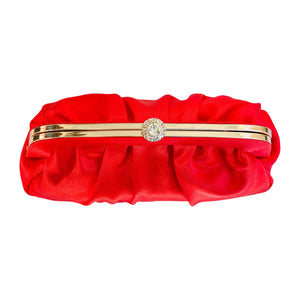 Satin Evening Handbag | Red