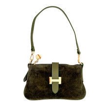 Cargar imagen en el visor de la galería, Honore Shoulder Suede H Handbag | Hunter Green
