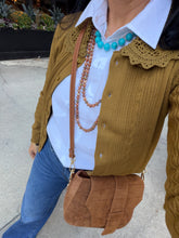 Cargar imagen en el visor de la galería, Carolina Wrap Long Layered Necklace in Brown
