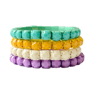 Mardi Gras Set of Bracelets