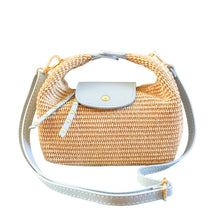 Cargar imagen en el visor de la galería, Sicily Raffia Handbag | Carolina Blue
