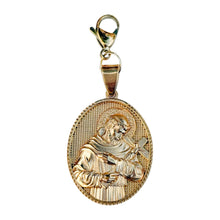 Cargar imagen en el visor de la galería, St. Francis Gold Coin Charm Pendant
