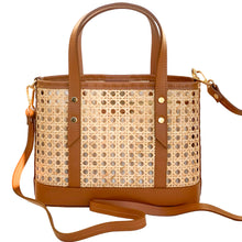 Charger l&#39;image dans la galerie, Riviera Cane Rattan Handbag | Chestnut
