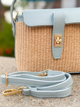 Load image into Gallery viewer, Kate Raffia Handbag | Light Blue
