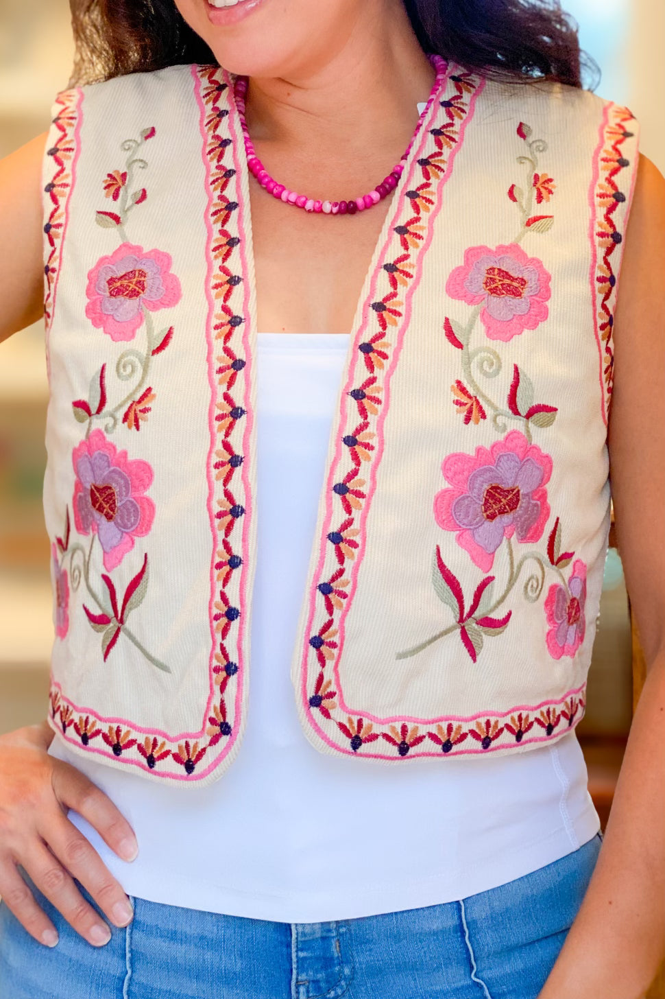 Penelope Embroidered Vest