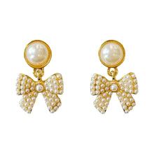 Load image into Gallery viewer, Marcella Gold Metal Bow Stud Earrings
