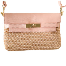 Load image into Gallery viewer, Emma Raffia Shoulder Handbag | Pink Blush
