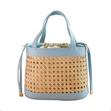 Load image into Gallery viewer, Florence Oval Cane Handbag | Blue
