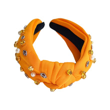 Load image into Gallery viewer, GameDay Beaded Headband | Football | Gold
