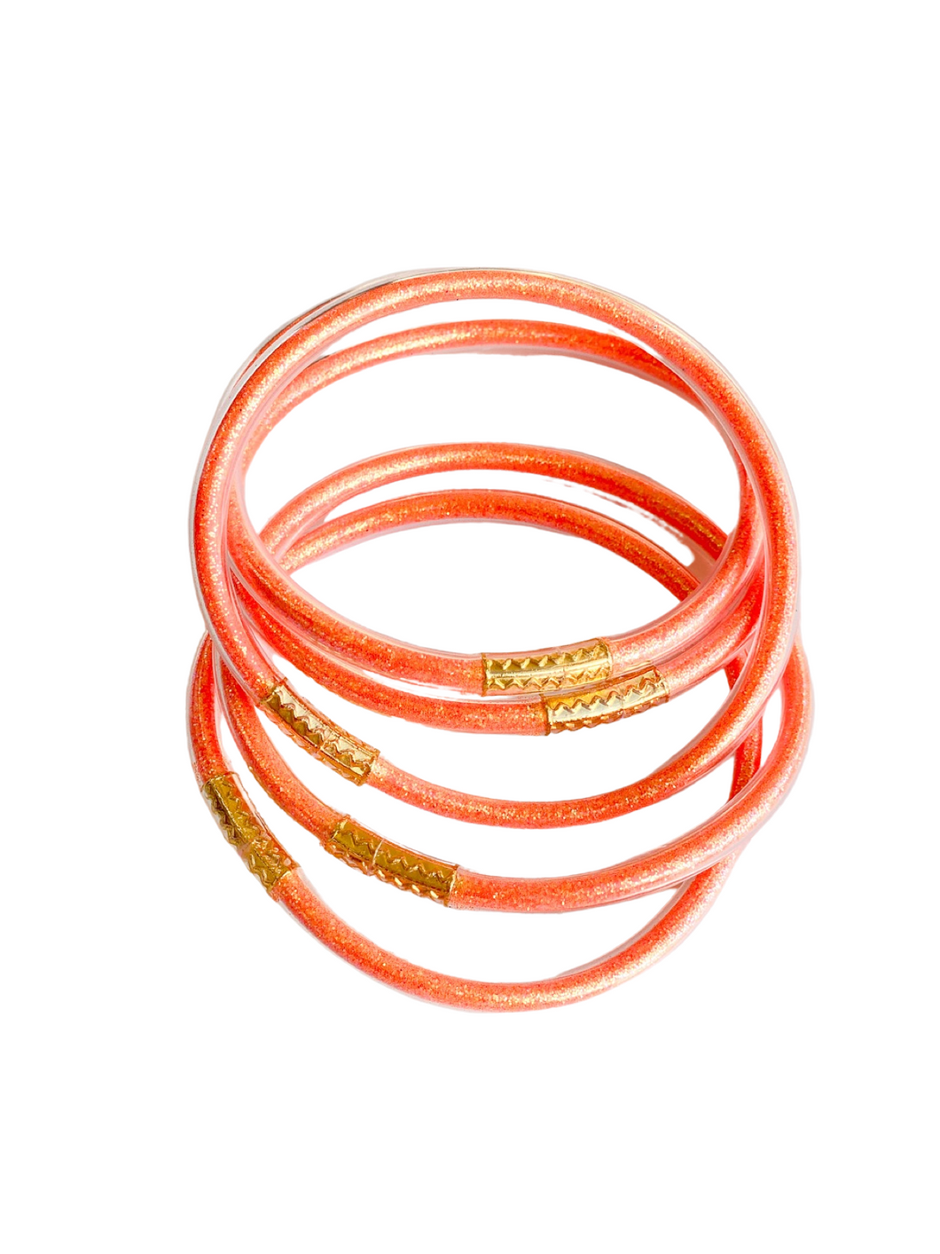 Glitter Jelly Bracelets | Orange