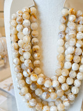 Load image into Gallery viewer, Shannan Beaded Layered Necklace | Beige Marbled
