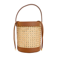 Charger l&#39;image dans la galerie, Monaco Rattan Bucket Handbag | Cane Chesnut
