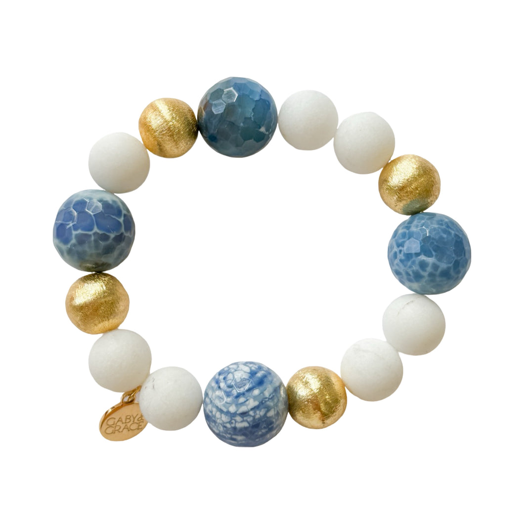 Blue Agate Bracelet 12mm & 16mm