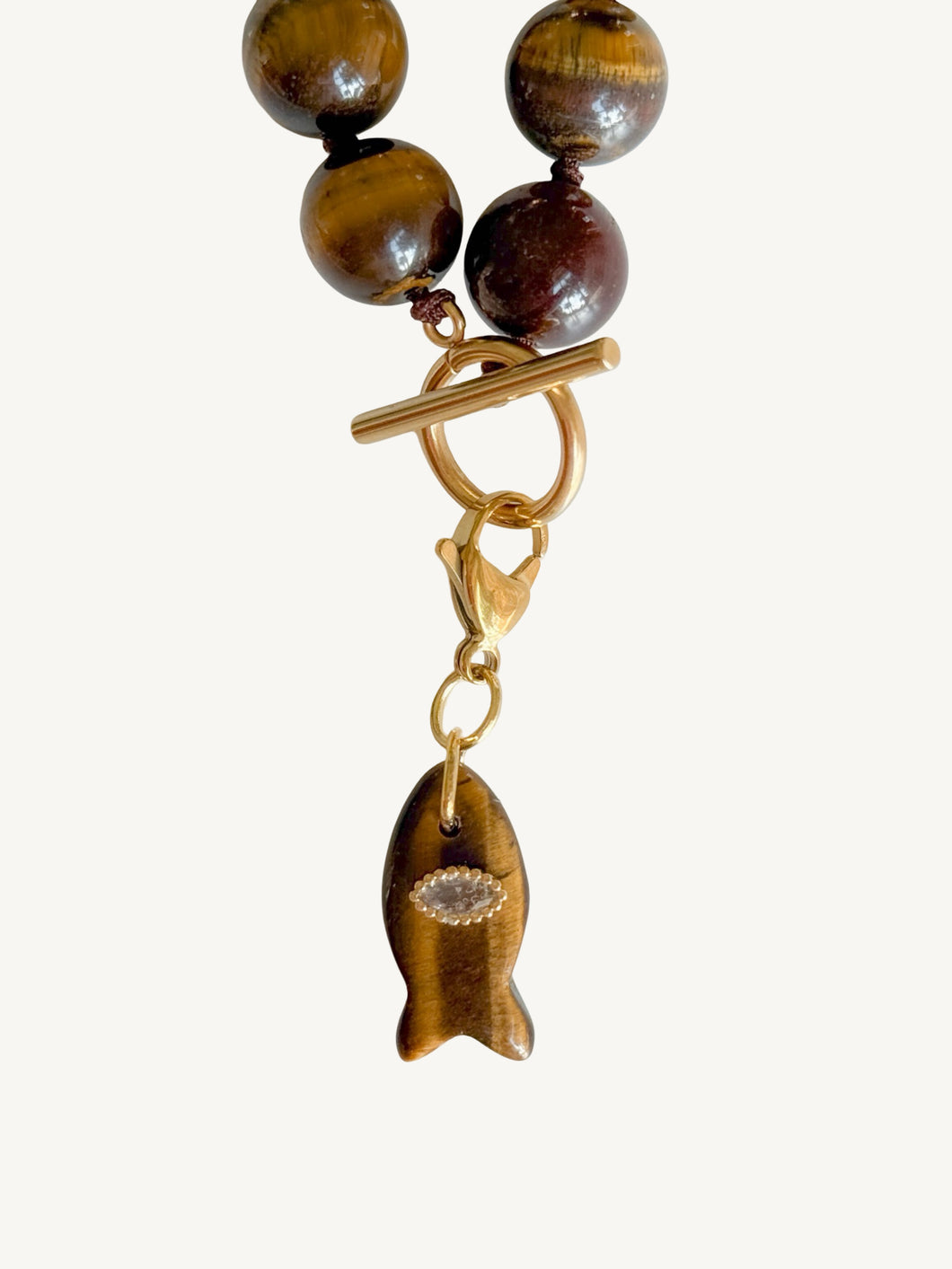 Fish Tiger Eye Pendant
