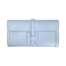 Load image into Gallery viewer, Romina Leather Envelope Clutch Handbag | Carolina Blue
