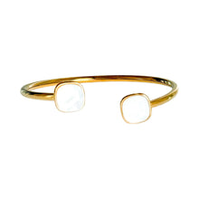 Load image into Gallery viewer, Arianna Semiprecious Stones Bangle Bracelet | Mother of Pearl
