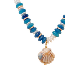 Cargar imagen en el visor de la galería, Rondelle Beads Necklace | Blue Concha
