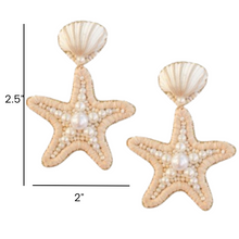 Load image into Gallery viewer, Starfish Seashell Earrings
