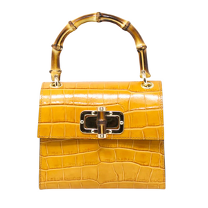 Gisele Bamboo Handle Handbag | Camel
