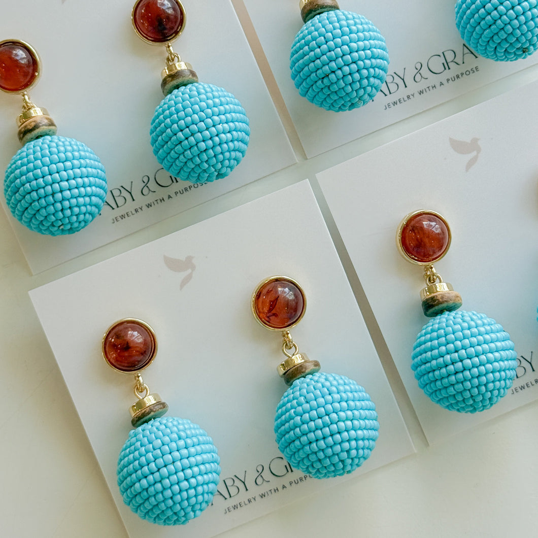 Turquoise Lantern Earrings