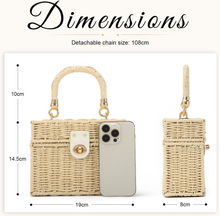 Load image into Gallery viewer, Raffia Box Handbag
