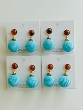 Load image into Gallery viewer, Turquoise Lantern Earrings
