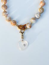 Load image into Gallery viewer, White Quartz Puffy Heart Charm Pendant
