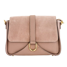 Cargar imagen en el visor de la galería, Mixed Suede &amp; Leather Handbag  | Pink Blush
