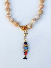 Load image into Gallery viewer, Blue Oriental Fish Charm Pendant
