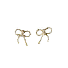 Load image into Gallery viewer, Kim Gold Metal Bow Stud Earrings
