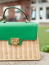 Load image into Gallery viewer, Cassis Rattan Handbag | Green
