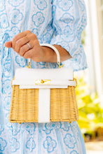 Cargar imagen en el visor de la galería, Petite Sorrento Wicker Handbag | White
