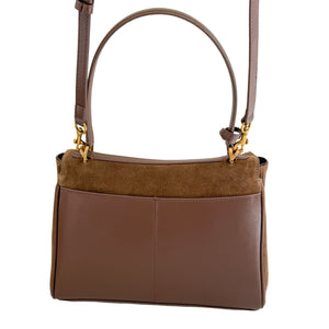 Suede Carmina Handbag | Coffee