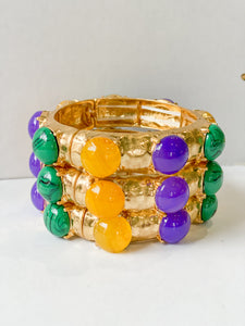 Mardi Gras Stones Bracelet