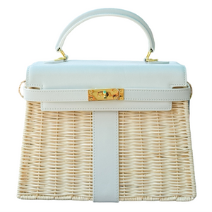 Sorrento Wicker Handbag | White - Pre-order
