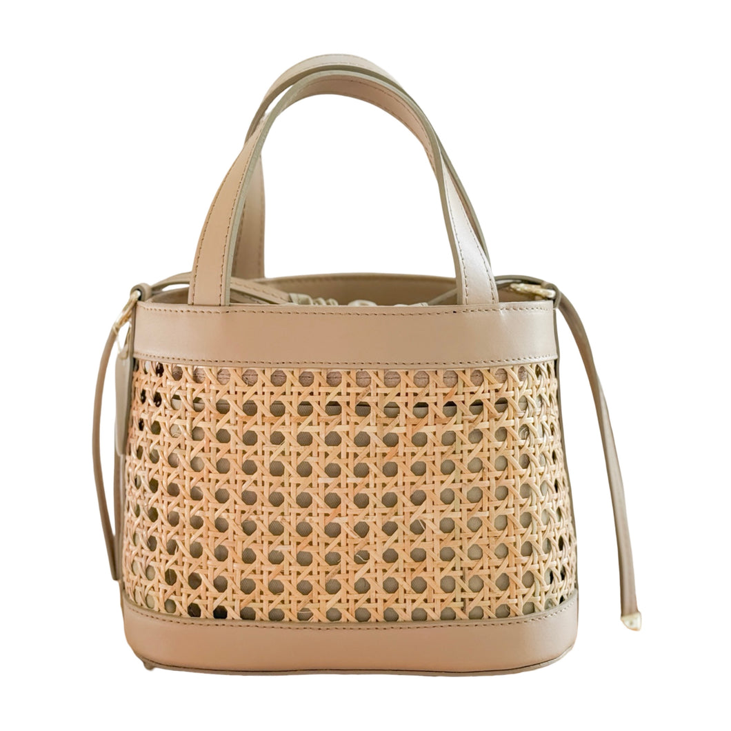 Florence Oval Cane Handbag | Tan