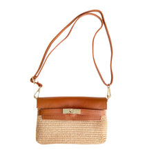 Cargar imagen en el visor de la galería, Emma Raffia Shoulder Handbag | Brown
