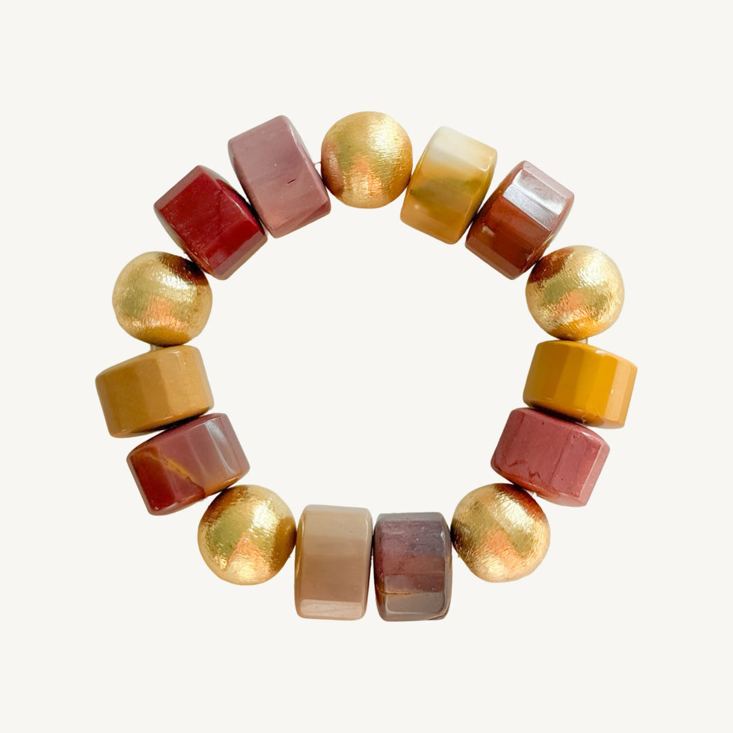 Mookaite Beads Bracelet I | 14mm