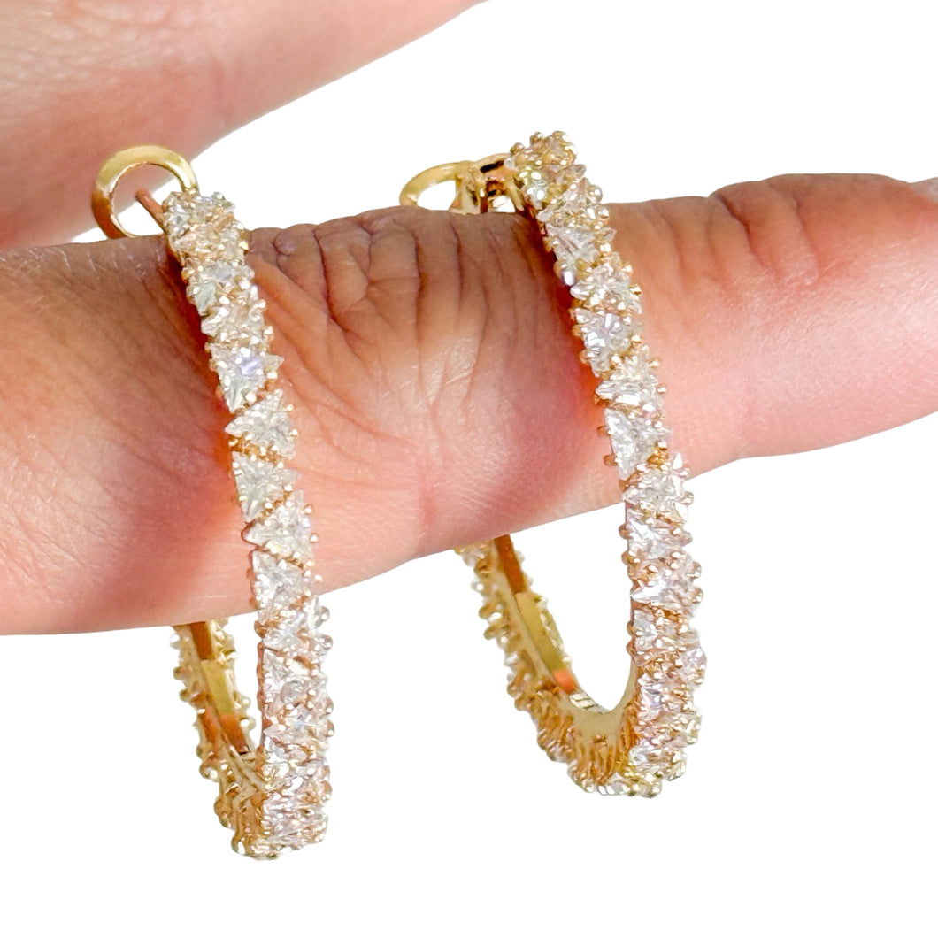 Crystal Hoop Earrings