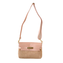 Load image into Gallery viewer, Emma Raffia Shoulder Handbag | Pink Blush
