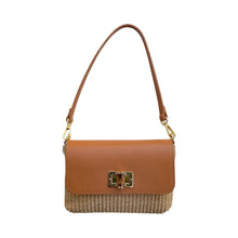 Cargar imagen en el visor de la galería, Isabella Petite  Raffia Handbag | Coñac
