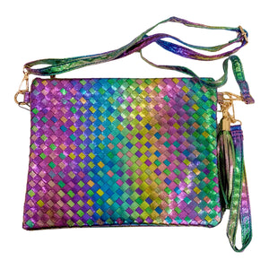 Fluorescent Envelope Style Crossbody Handbag