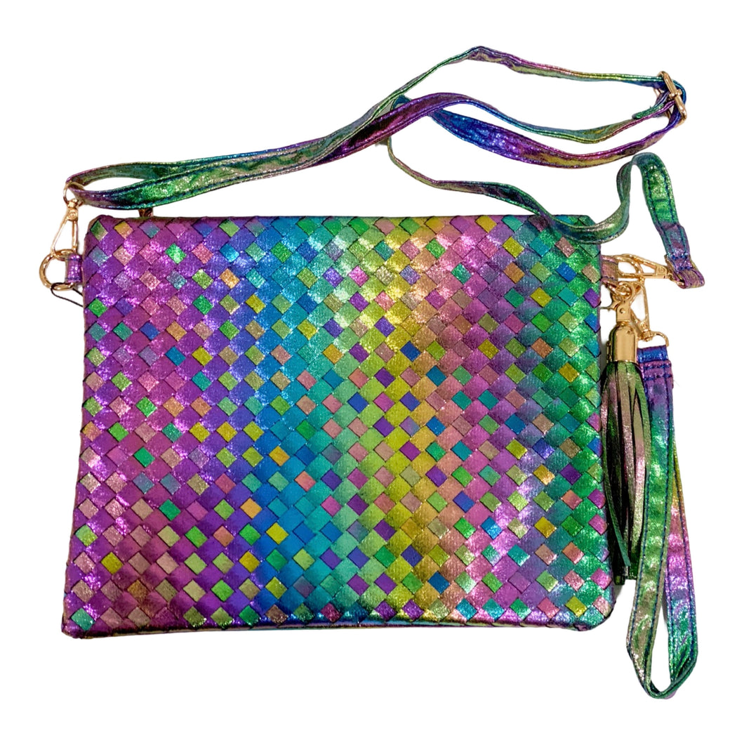 Fluorescent Envelope Style Crossbody Handbag