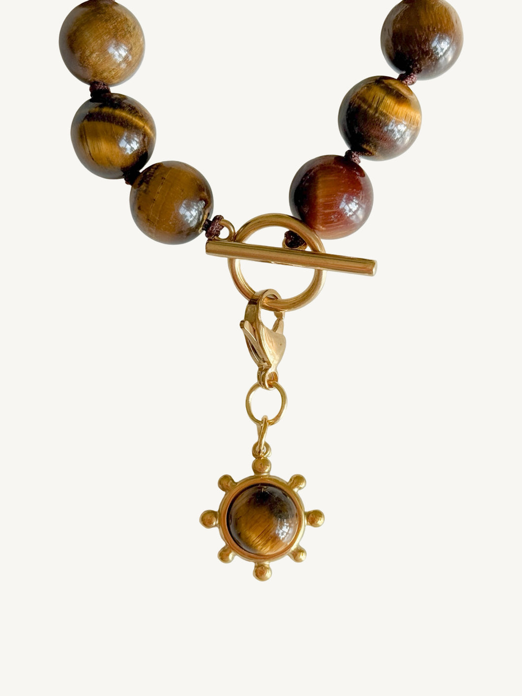 Tiger Eye Sun Pendant