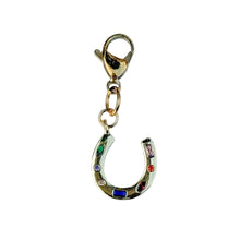 Load image into Gallery viewer, Horseshoe Multi Stone Charm Pendant
