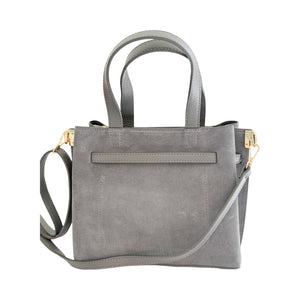Suede Carlota Handbag | Grey