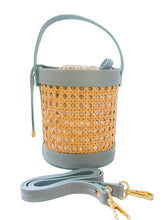 Cargar imagen en el visor de la galería, Monaco Rattan Bucket Handbag | Blue
