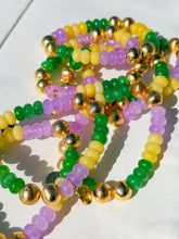 Load image into Gallery viewer, Mardi Gras Jade Rondelle Bracelet
