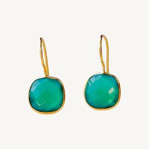 Emilia Earrings | Green Onyx