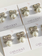 Load image into Gallery viewer, Collette Bow &amp; Pearl Earrings
